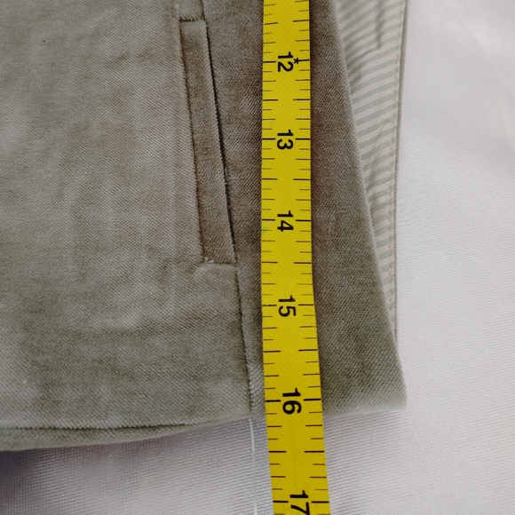 Gap stretch lime mdrn fit flare faux velvet pant 6 - Picture 6 of 10